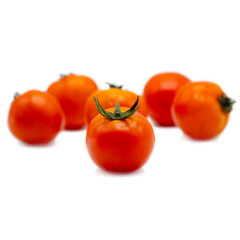 Fresh red Tomato on white background. spot focus