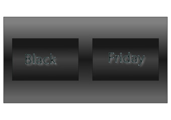 Baner w odcieniach bieli i czerni mogący być wykorzystany jako reklama wyprzedaży Black Friday.