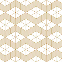 Seamless geometric ornament . Geometric brown squares on a white background. Vector illustration