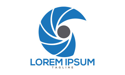 Fototapeta premium Unique camera photography logo Modern and minimalist vector and abstract logo