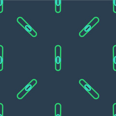 Line Cigar icon isolated seamless pattern on blue background. Vector