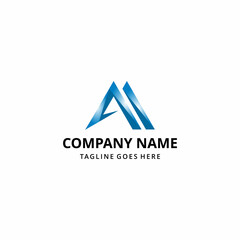 GI triangle Letter Logo Design Illustration