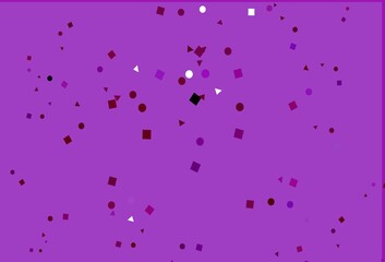 Light Purple vector backdrop with lines, circles, rhombus.