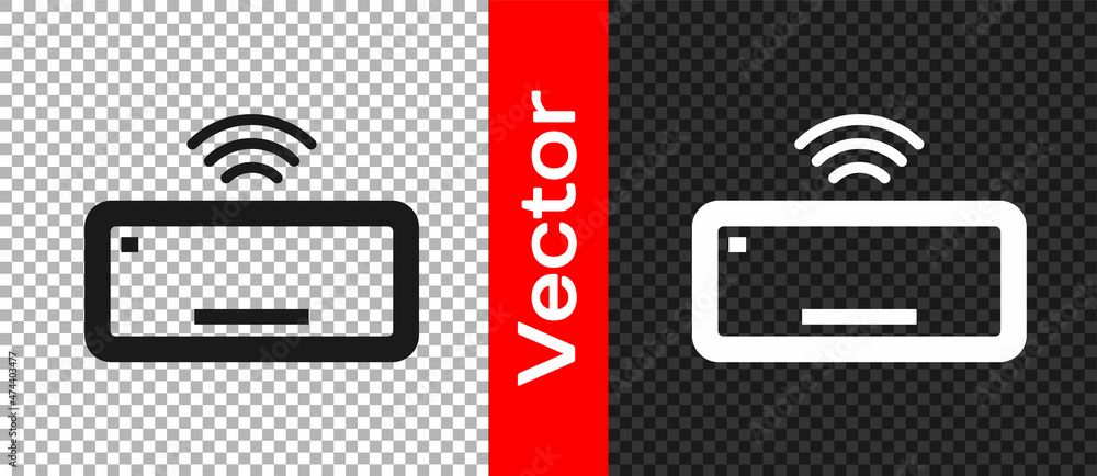 Poster black computer keyboard icon isolated on transparent background. pc component sign. vector