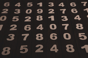 Background of numbers. from zero to nine. Numbers texture. Finance data concept. Matematic....