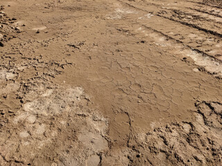 top view photo of dry muddy ground