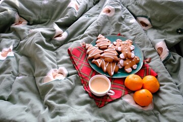 Breakfast in the bed.