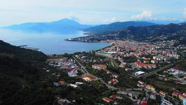 Wonderful city of Sapri in Italy from above - the Italian west coast - travel photography