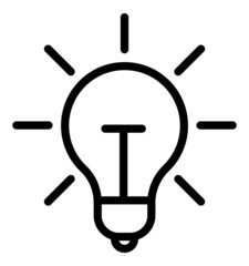 Idea Light Flat Icon Isolated On White Background