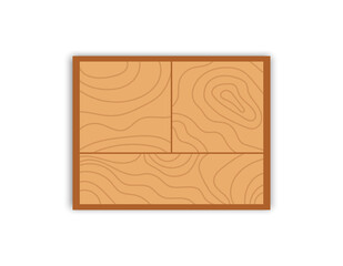 Wooden cube calendar isolated. Blank for date and month. Vector flat illustration