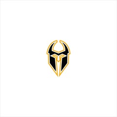 gladiator logo vector template helmet
