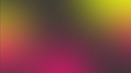 Pink and yellow retro vintage gradient. Dark design. Trendy web design background. Grain noise effect