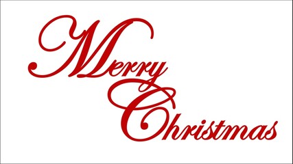 Beautiful design of handwriting message for Merry Christmas, right for greeting card and post. 