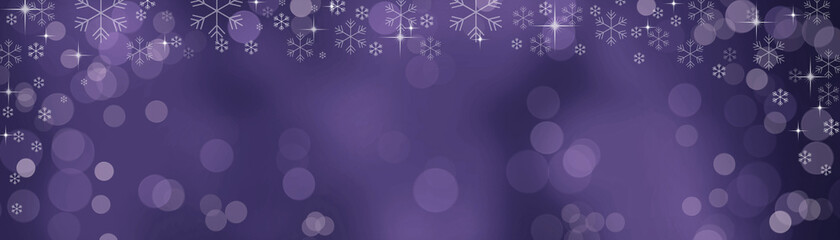 The color is Very Peri. the color of the year. purple background for decoration for Christmas and New Year. festive bokeh and highlights.