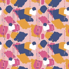 Abstract spot pattern with dots. Vector illustration.