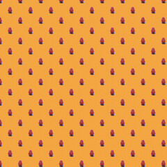 seamless pattern of sweet red candied marmalade on an orange background