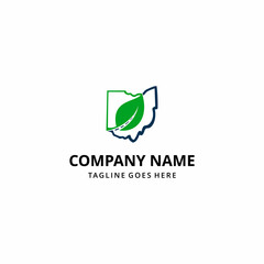 Green road logo design vector illustration, nature logo template