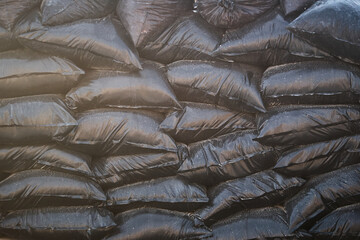 black sandbags