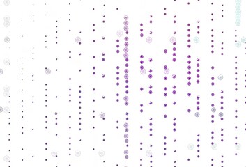 Light Purple vector texture with colored snowflakes.