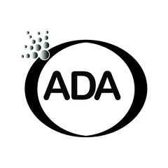  ADA logo icon vector template on white background, creative letter ADA Icon. ADA Vector.

