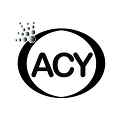 ACY logo icon vector template on white background, creative letter ACY icon. ACY vector.