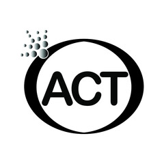  ACT logo icon vector template on white background, creative letter ACT icon. ACT vector.


