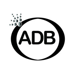 ADB logo icon vector template on white background, creative letter ADB icon. ADB vector.