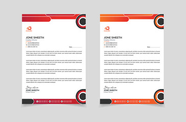 Modern company letterhead template design. Business style letterhead templates for your project design. free vector 