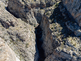 Sunny view of the landscape in Red Rock Canyon