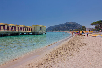 Wonderful view of Mondello Beach (Palermo - Sicily)