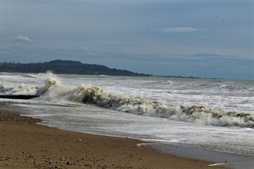 waves on the beach