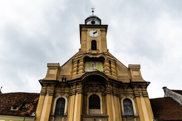 Fototapeta na wymiar The Roman Catholic Church of St. Peter and Paul in Brasov, in Baroque style. Brasov, Romania.