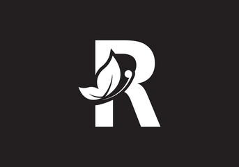 this is a creative letter R add butterfly icon design