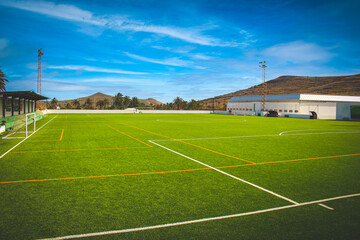 Boisko piłkarskie na wyspie Lanzarote - Wyspy Kanaryjskie - piłka nożna - szkoła sportowa dla...