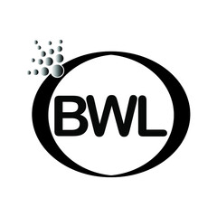 BWL logo. BWL design. Black BWL letter. BWL letter logo design. Initial letter BWL linked circle uppercase monogram logo. BWL Vector.
