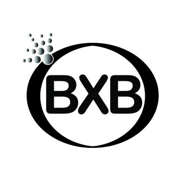 BXB logo. BXB design. White BXB letter. BXB letter logo design. Initial letter BXB linked circle uppercase monogram logo. BXB Vector.