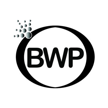 BWP logo. BWP design. Black BWP letter. BWP letter logo design. Initial letter BWP linked circle uppercase monogram logo. BWP Vector.
