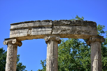 Archaeological Site of Olympia in Greece,the Philippeion - obrazy, fototapety, plakaty