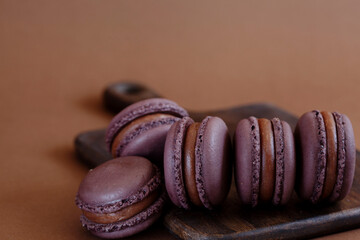 Delicate dessert macarons