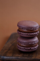 Delicate dessert macarons