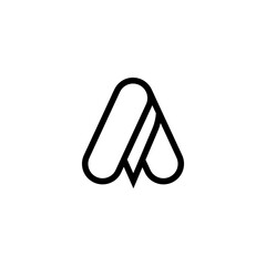 letter a or am logo design