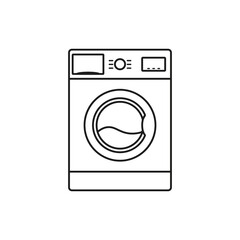Washing machine icon. Vector illustration. Line style.