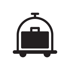 Hotel luggage Trolley Icon