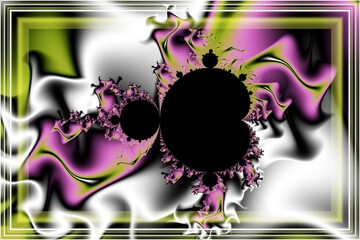 3d fractal illustration.Abstract fractal in bright and colorful color. Abstract forms.