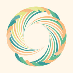 circle  swirl shape vector illustration 