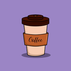 Coffee, cappuccino, cafe. Vector drink
