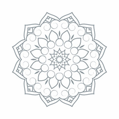 Mandala coloring book. Flower pattern. Mandala pattern vector. Simple mandala line art illustration. Black and white coloring book Arabic pattern. Indian decoration mandala vector.