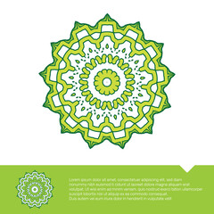 Circular Floral Mandala Coloring Page Vector Illustration
