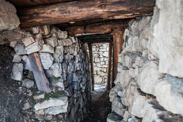 Monte piano, remnants of the world war, Dolomiti, Italy