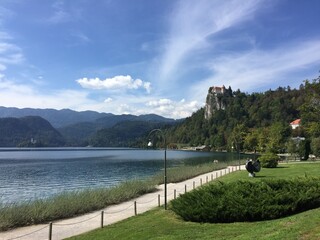 Blick auf Burg Bled